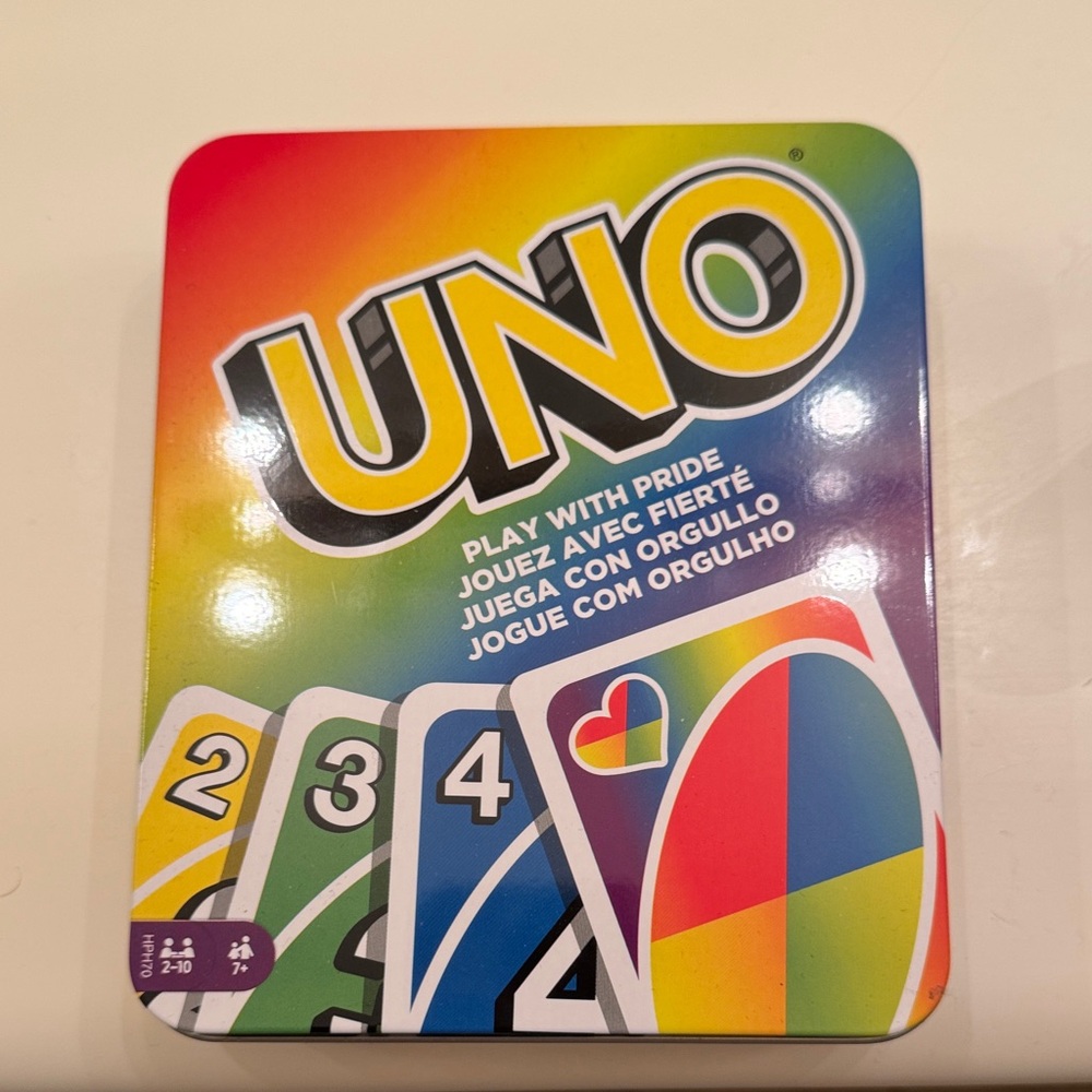 Rainbow UNO Card Game Tin